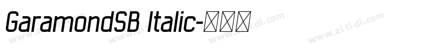 GaramondSB Italic字体转换